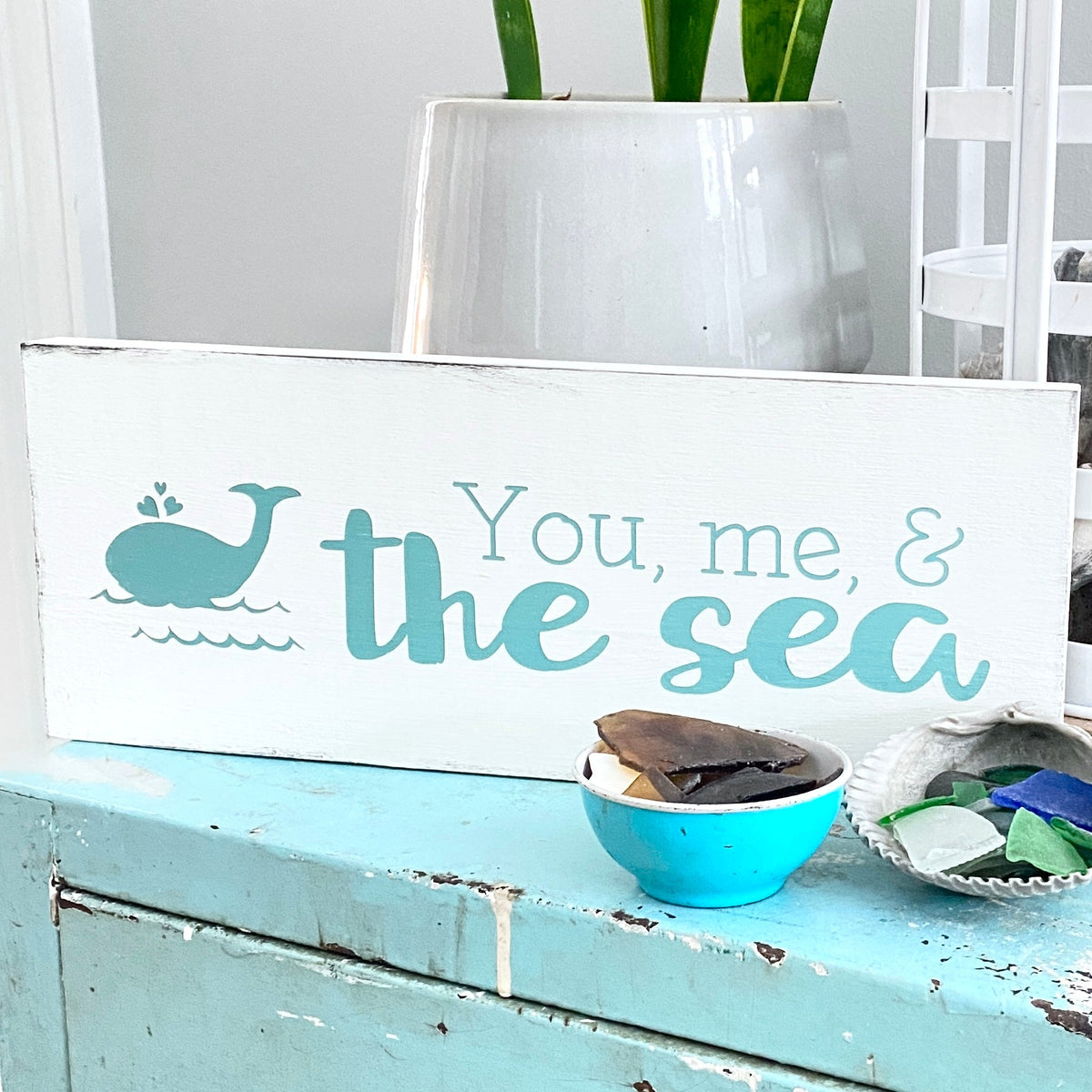 You, me, and the sea sign