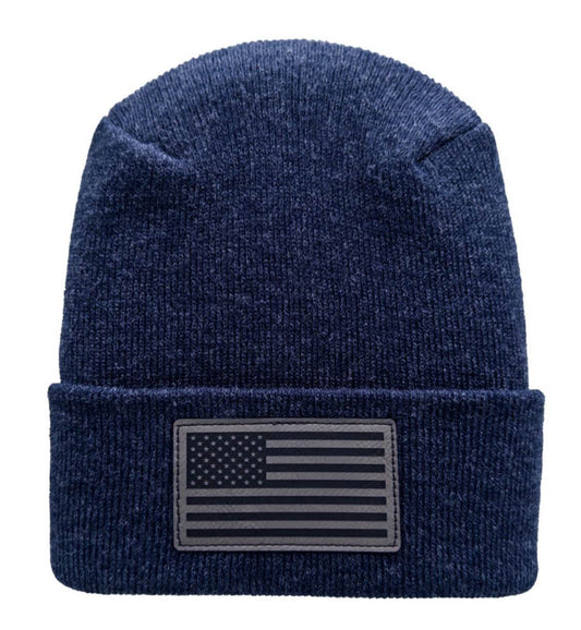 American Flag Beanie, H Stitch Beanie