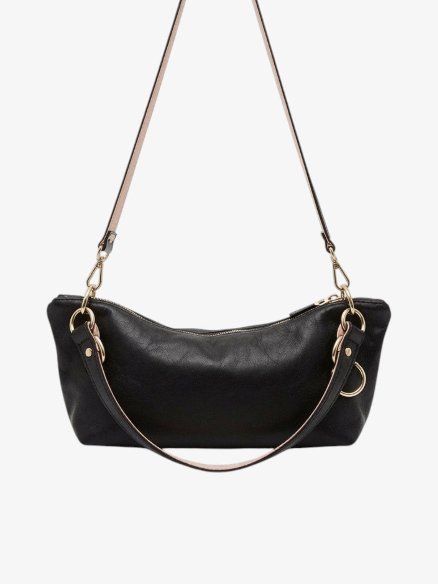 Blair Shoulder Bag, Black Leather