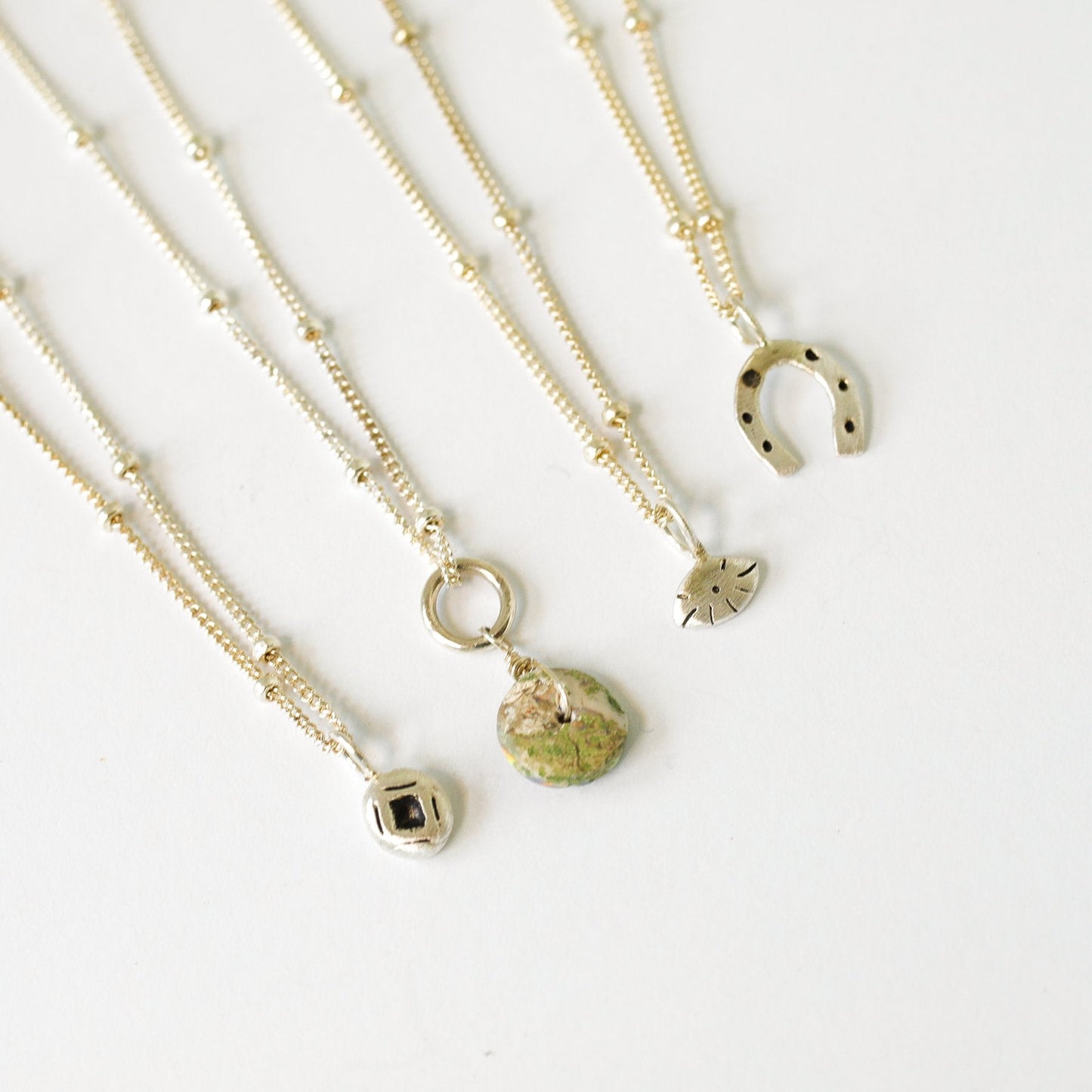 Boulder Opal Tiny Charm Necklace