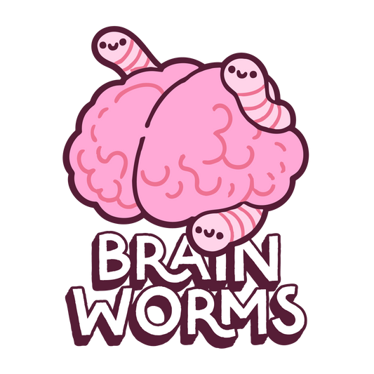 Brain Worms Vinyl Sticker