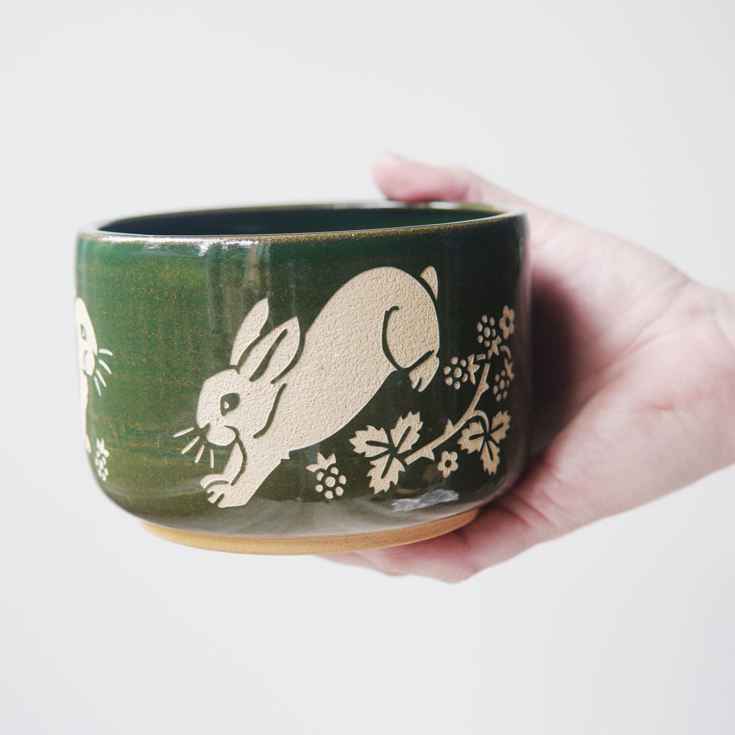 Rabbit Bowl, Farmhouse Style Handmade Pottery
