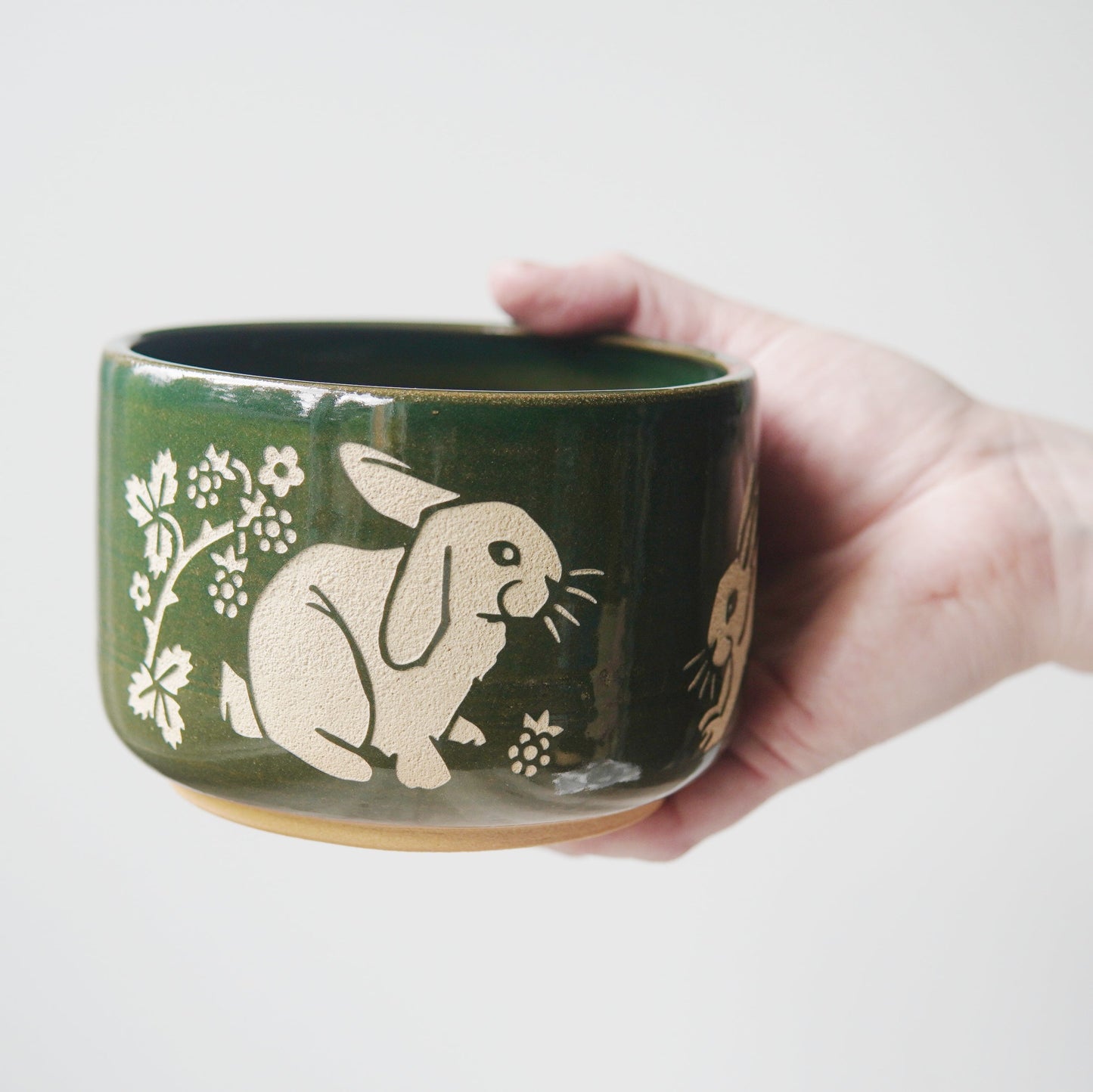 Rabbit Bowl, Farmhouse Style Handmade Pottery