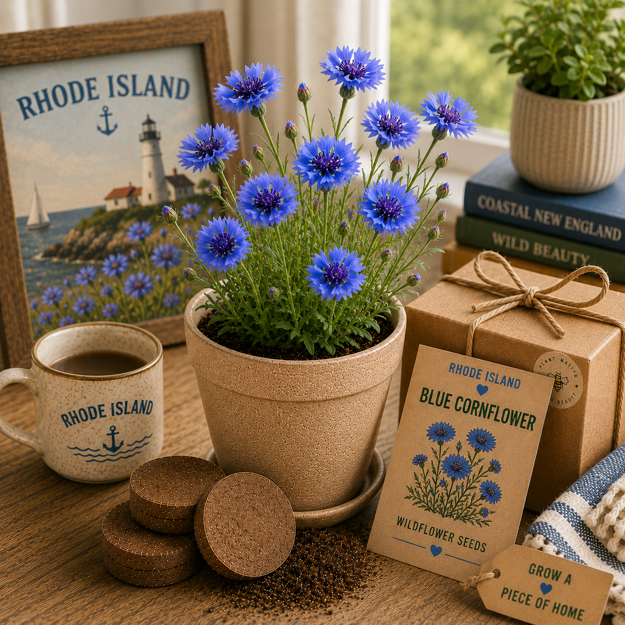 Rhode Island Blue Cornflower Wildflower Grow Kit
