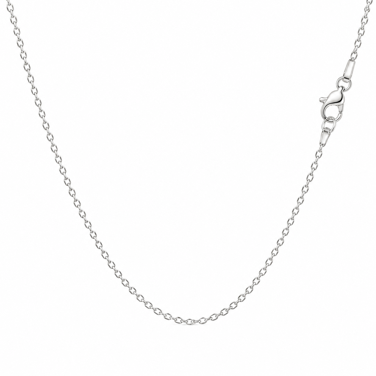 Sterling Silver Cable Chain Necklace 2.3mm | Lobster Clasp | Custom Length Minimal Chain
