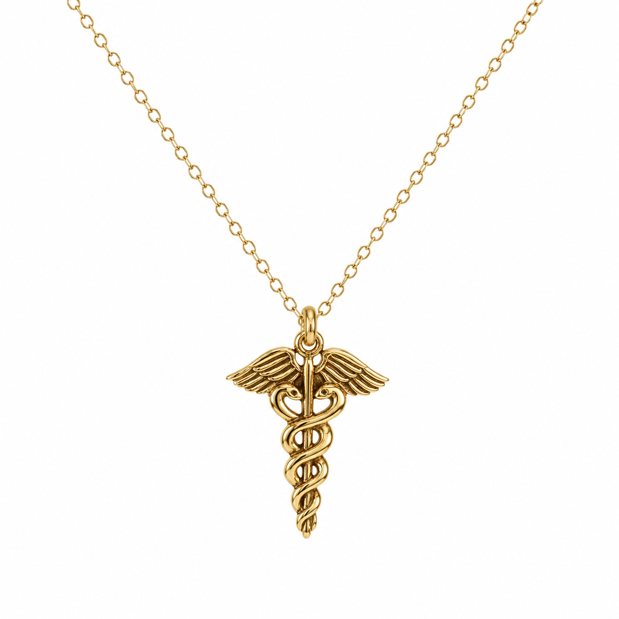 Caduceus Charm Necklace