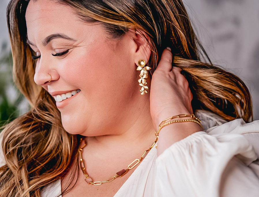 Cascading Orchid Earrings