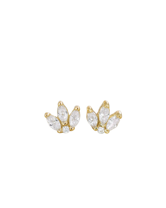 Crystal Flower Studs