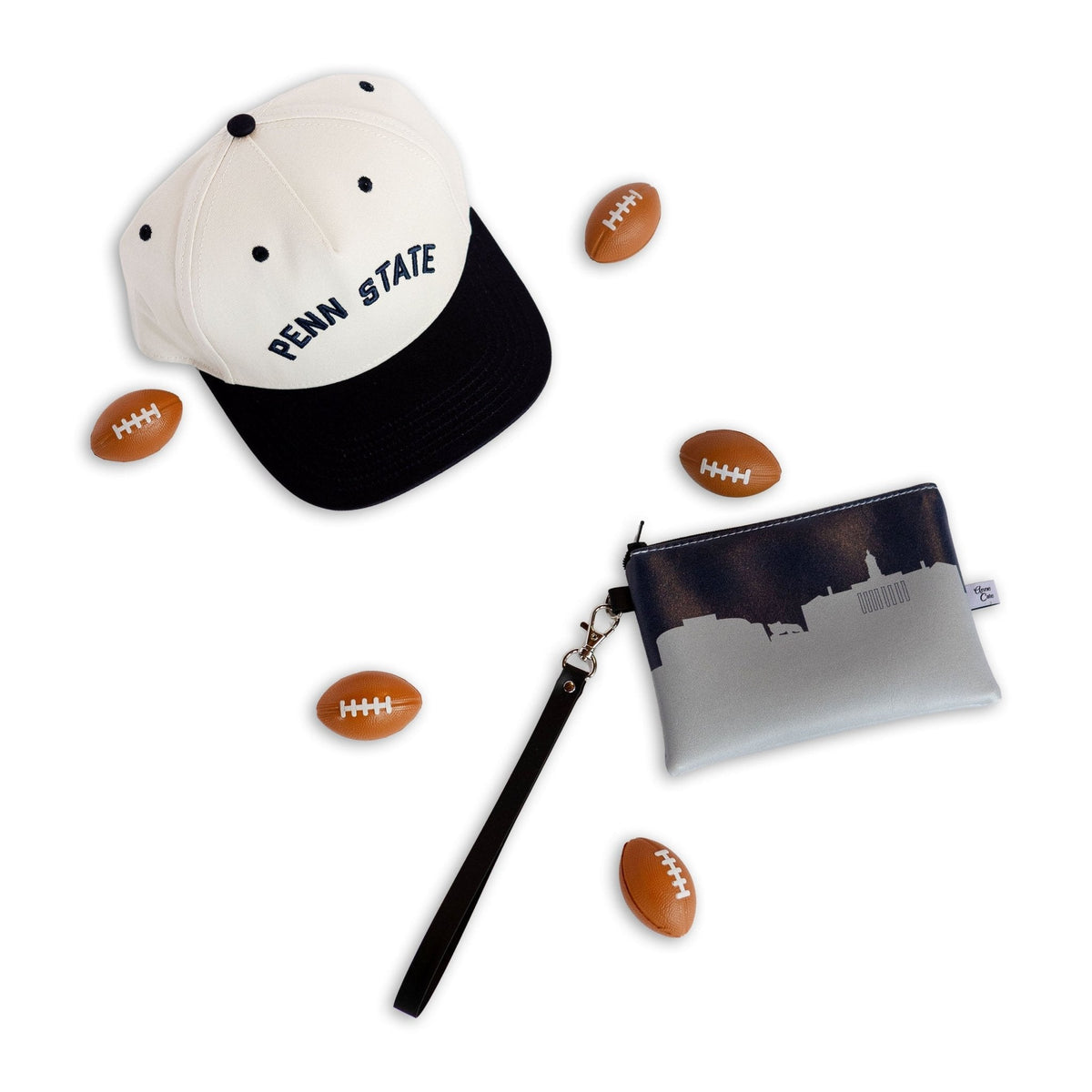 Collegiate Football Stadium Skyline Game Day Wristlet