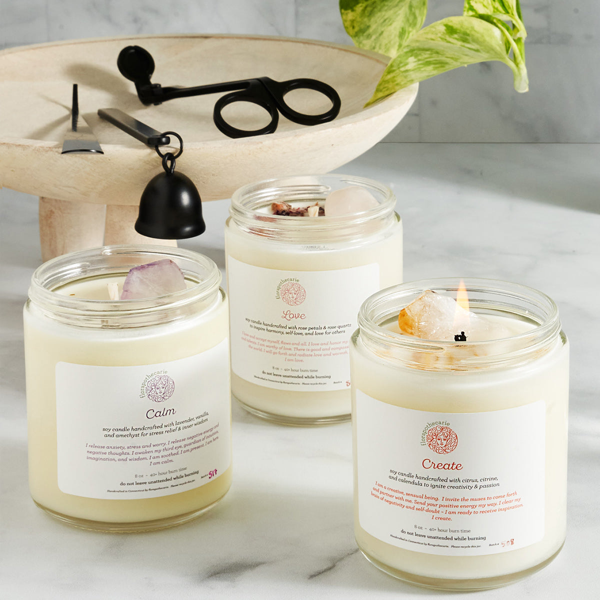 Calm Crystal Candle