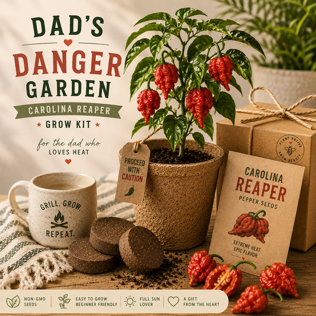 Dad’s Carolina Reaper Grow Kit 🌶️