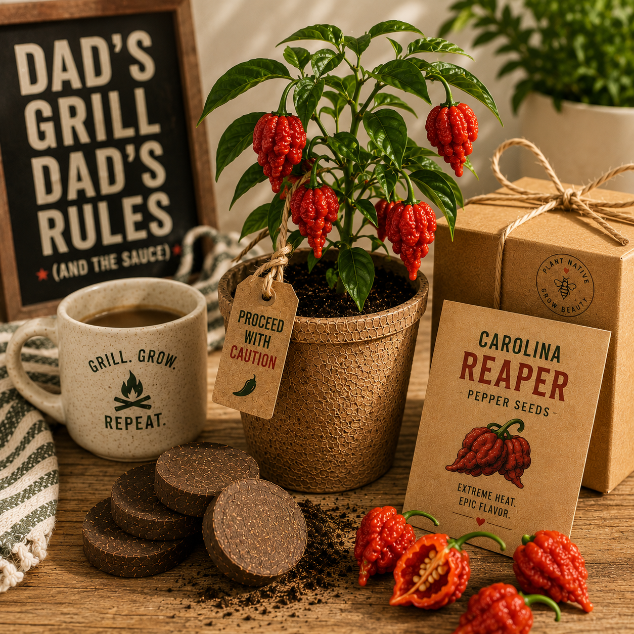 Dad’s Carolina Reaper Grow Kit 🌶️