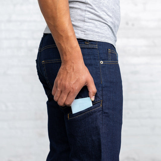 Tailored Fit Dark Wash 6 Pocket