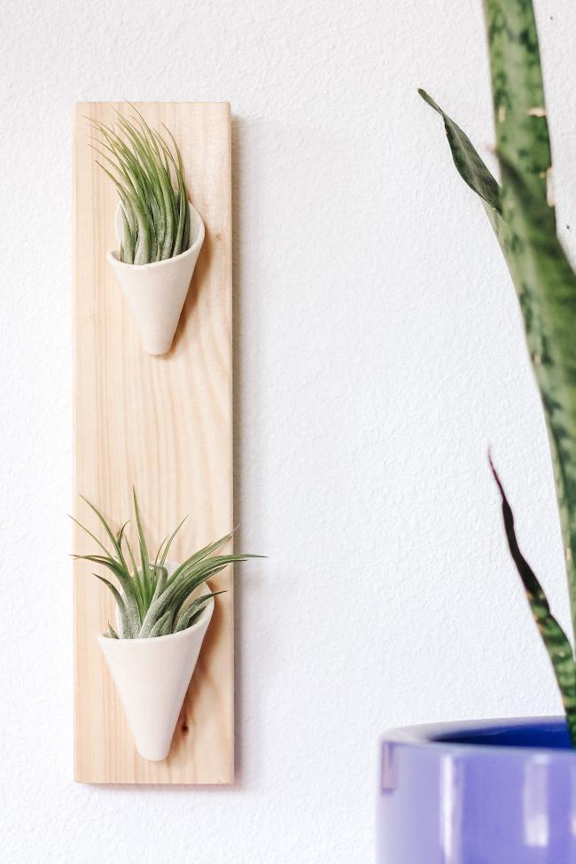 Double Ceramic Wall Planter