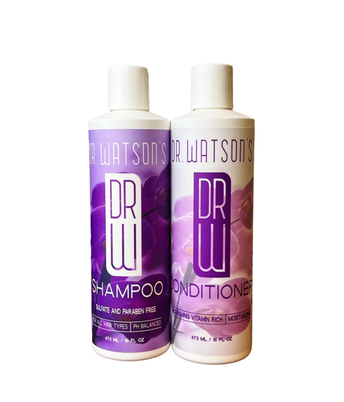 Dr. Watson's Hair Care | Shampoo & Conditioner Bundle | Sweet Pea | 16 Oz Each