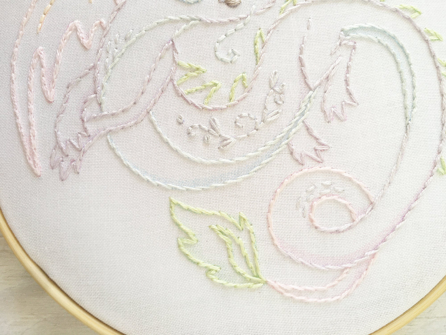 Pastel Dragon Full Kit Beginner Hand Embroidery DIY