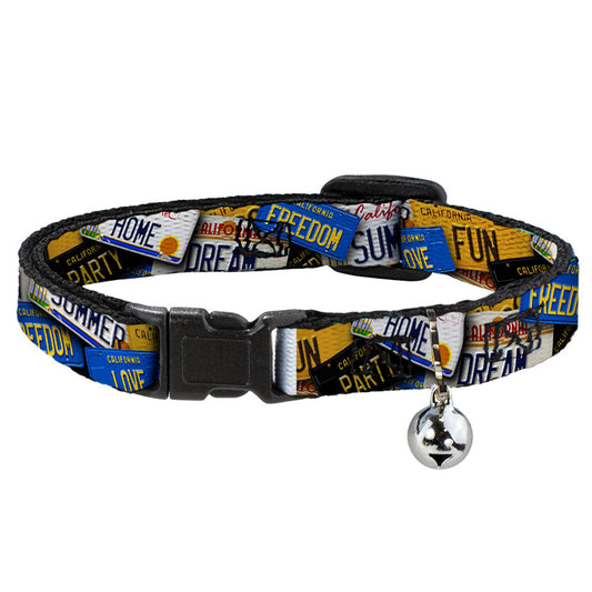 Cat Collar Breakaway - Cali License Plates Stacked