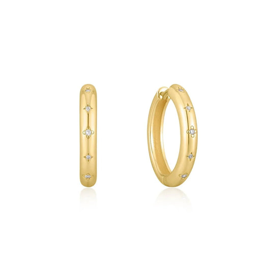 15mm CZ Galaxy Huggie Hoops
