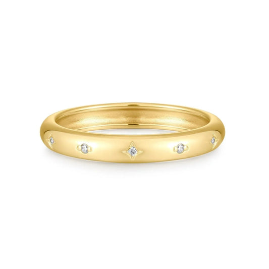 2.8mm CZ Studded Galaxy Ring