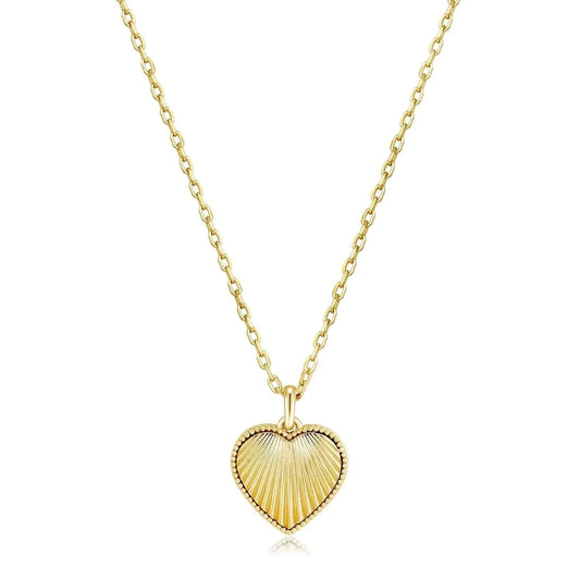 Baby Scalloped Heart Pendant Necklace
