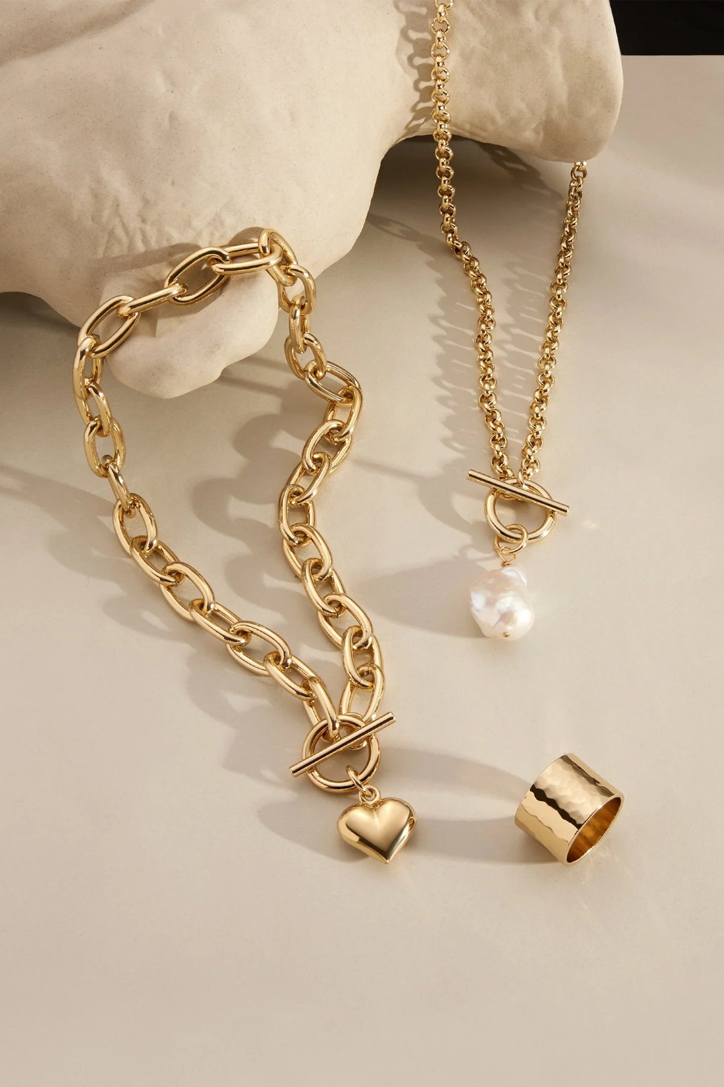 Micro Royal Toggle & Xl Baroque Pearl Pendant Necklace