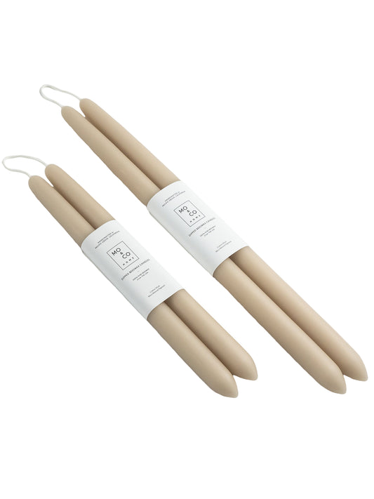 Clay | Dipped Beeswax Taper Candles
