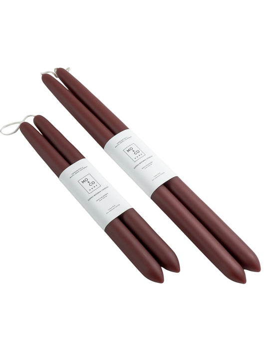 Burgundy | Dipped Beeswax Taper Candles