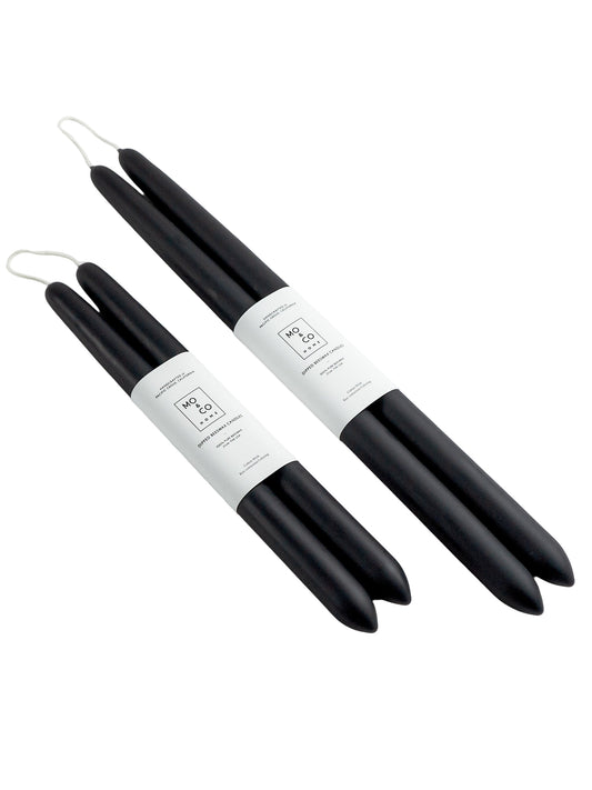 Charcoal | Dipped Beeswax Taper Candles