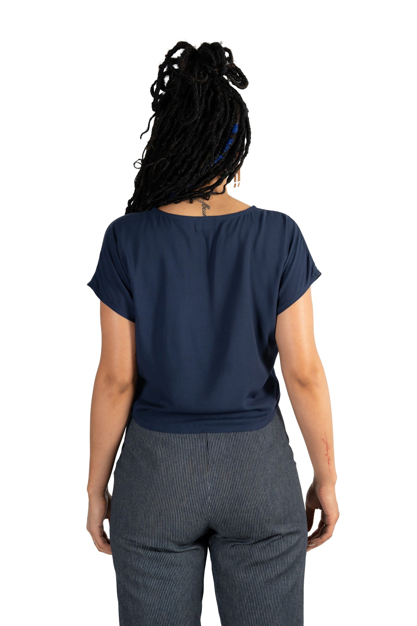 Dolman top in Navy Rayon Challis