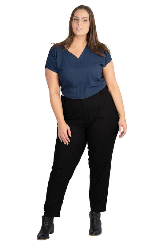 Dolman top in Navy Rayon Challis