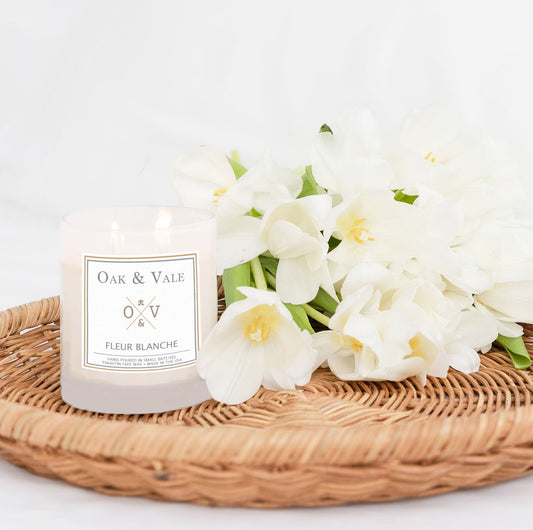 FLEUR BLANCHE LARGE CANDLE