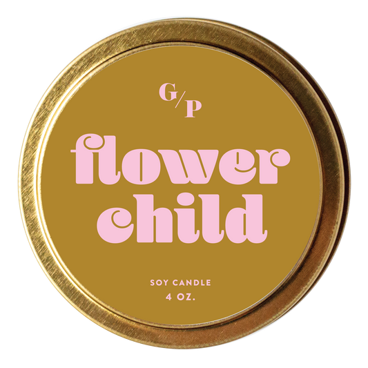 Flower Child 4 oz. Just Because Candle Tin