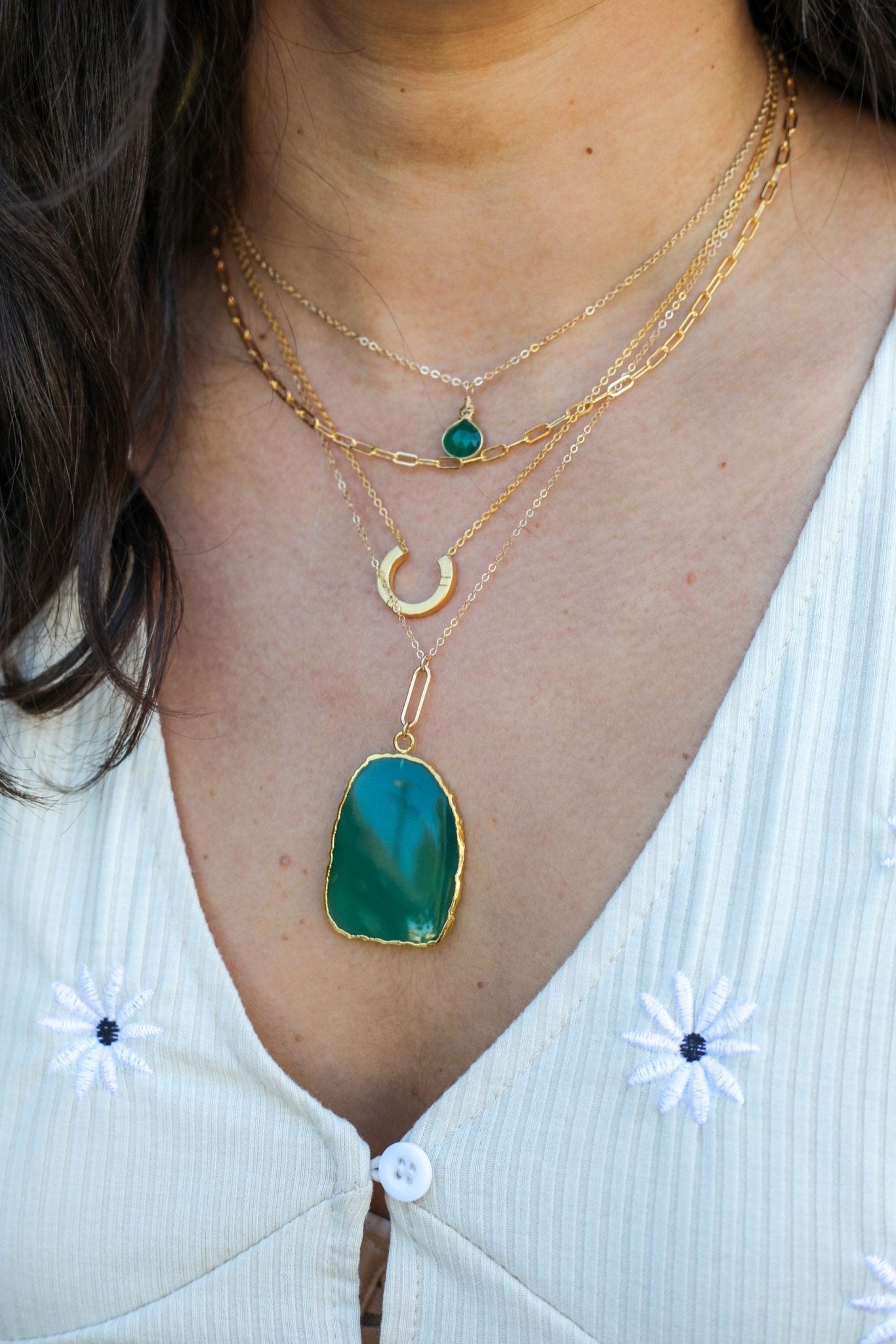Gemstone Drop Necklaces