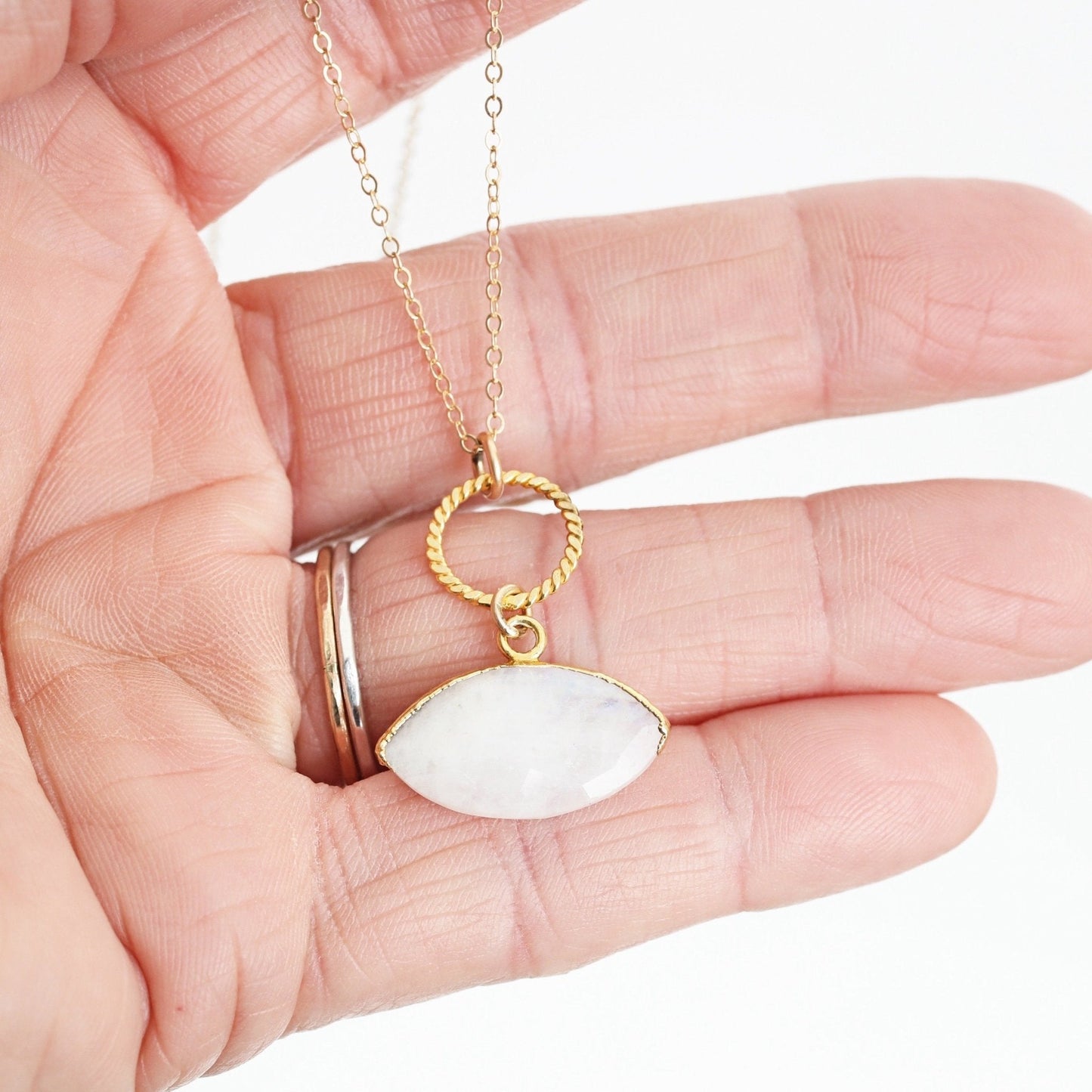 Gemstone Evil Eye Necklace