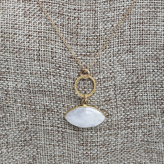 Gemstone Evil Eye Necklace