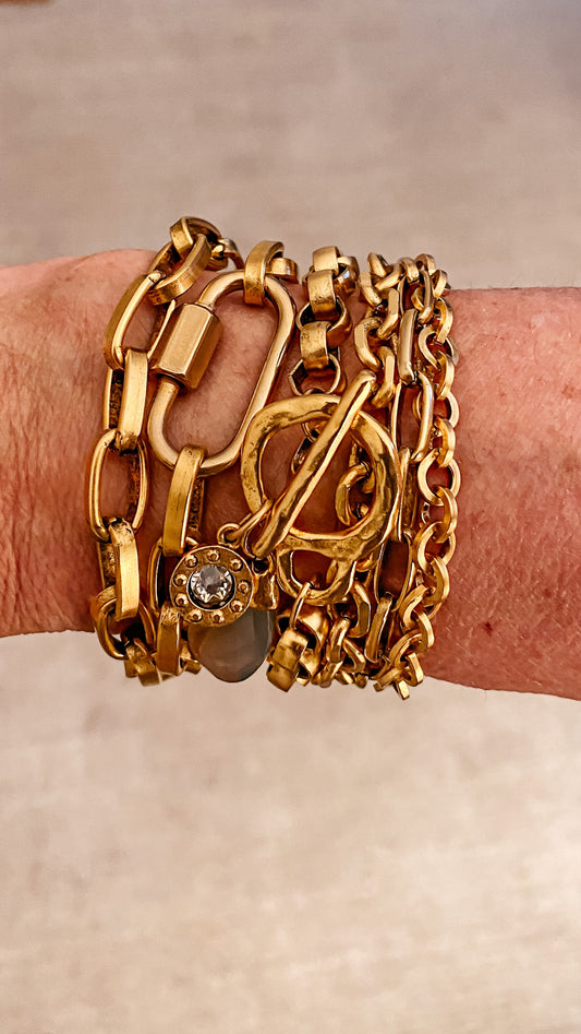 Gold 3 Strand Bracelet