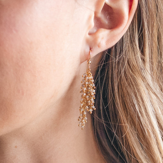 Gold Labradorite Drizzle Earrings