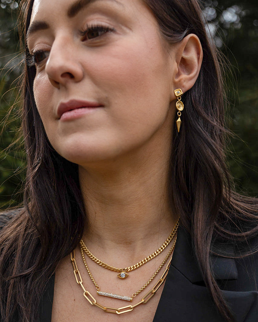 Matte Gold Paperclip Layering Chain
