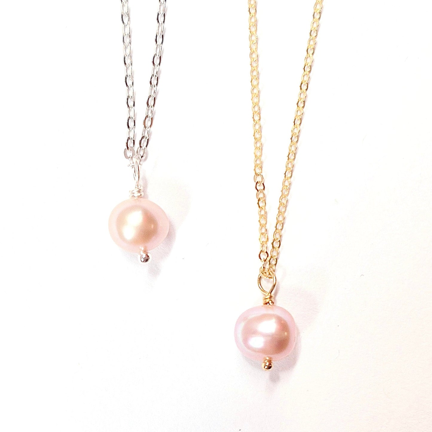 Single Pearl Drop Necklace with Swarovski Clasp
