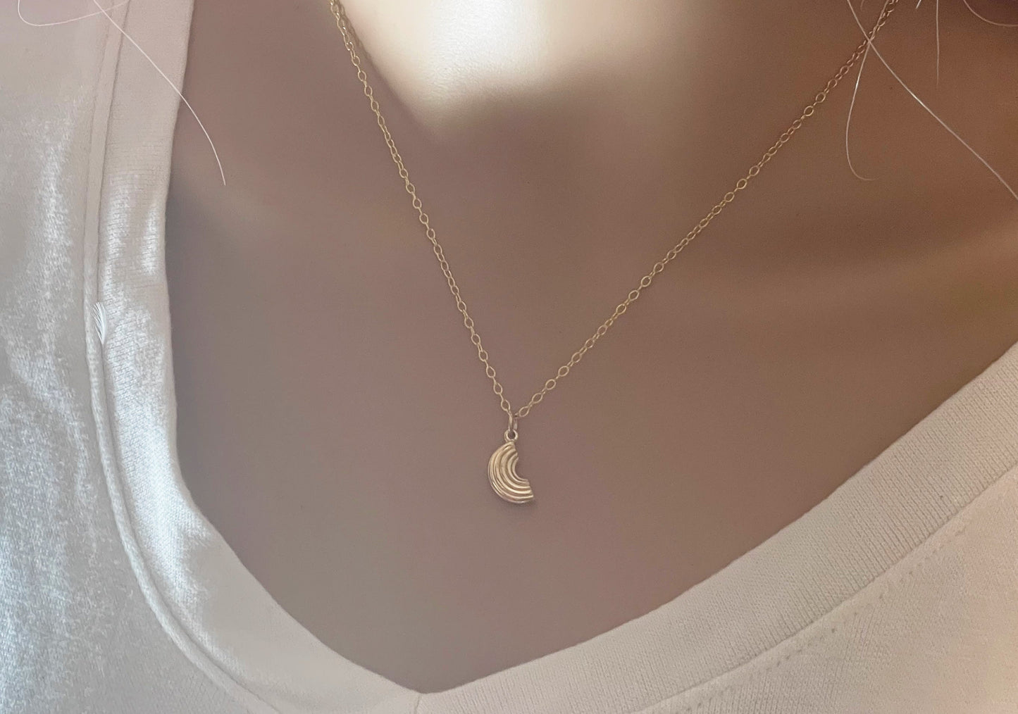 Macaroni Noodle Gold Filled Necklace