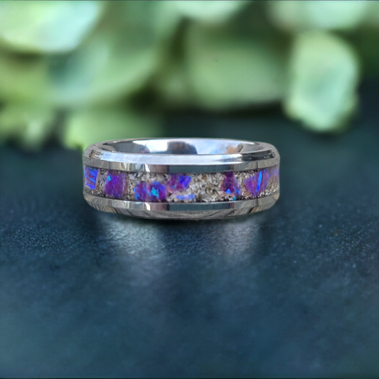 Amethyst Opal & Ashes Ring