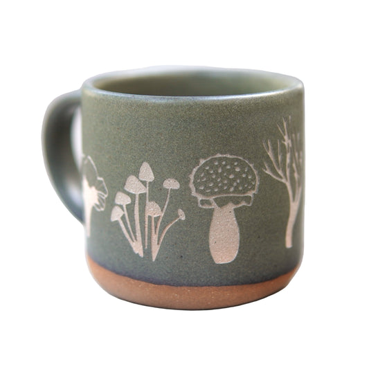 Mushroom Mug, Forest Style Handmade Pottery
