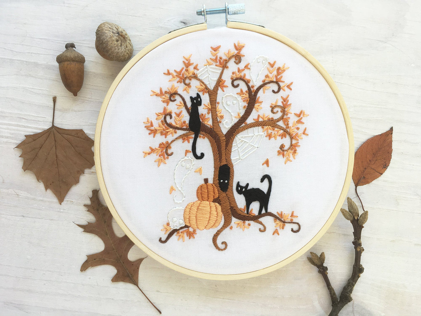 Halloween Tree Hand Embroidery Full Kit
