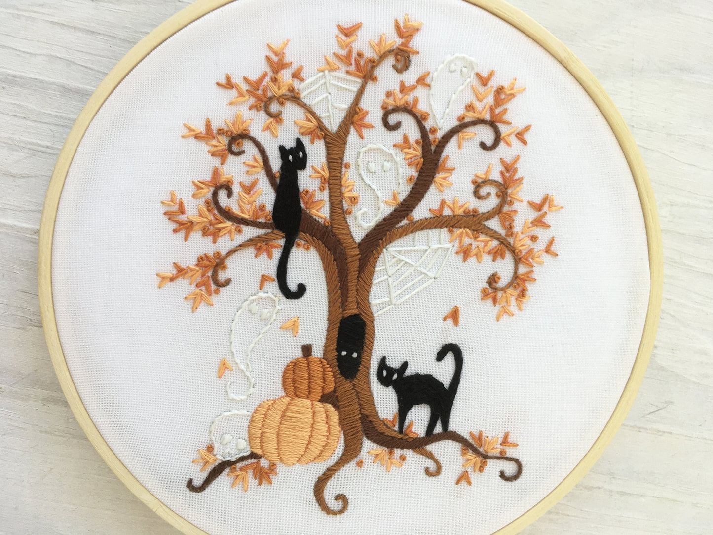 Halloween Tree Hand Embroidery Full Kit