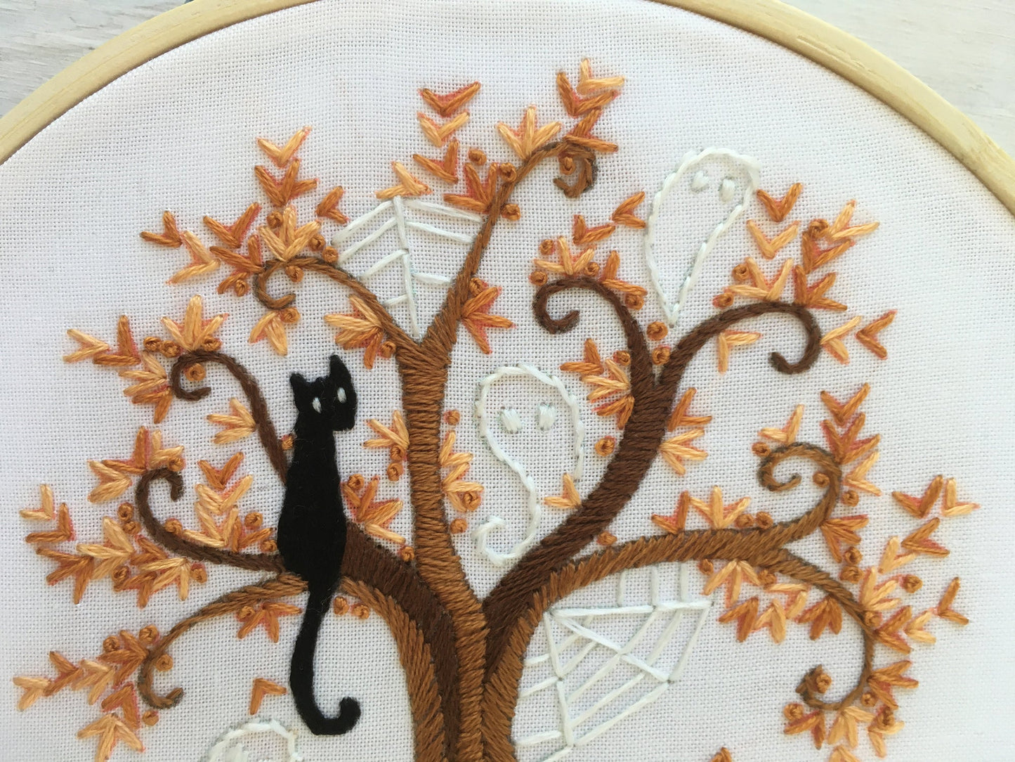 Halloween Tree Hand Embroidery Full Kit