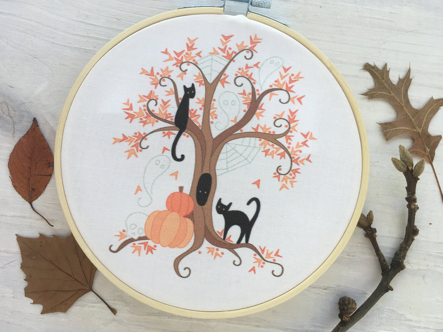 Halloween Tree Hand Embroidery Full Kit