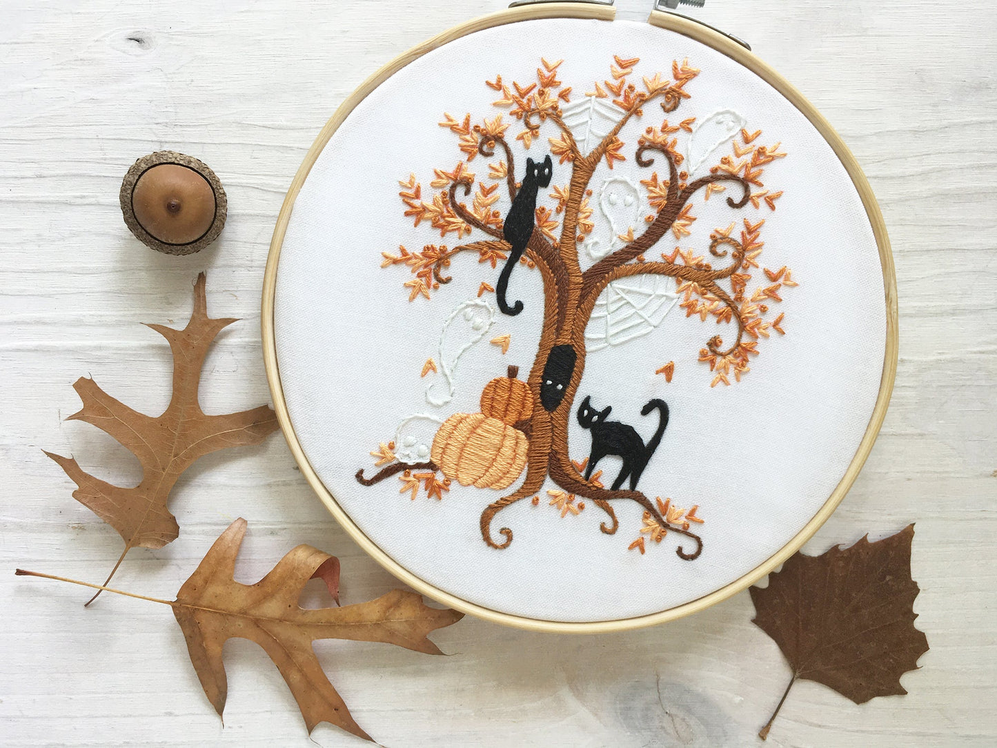 Halloween Tree Hand Embroidery Full Kit