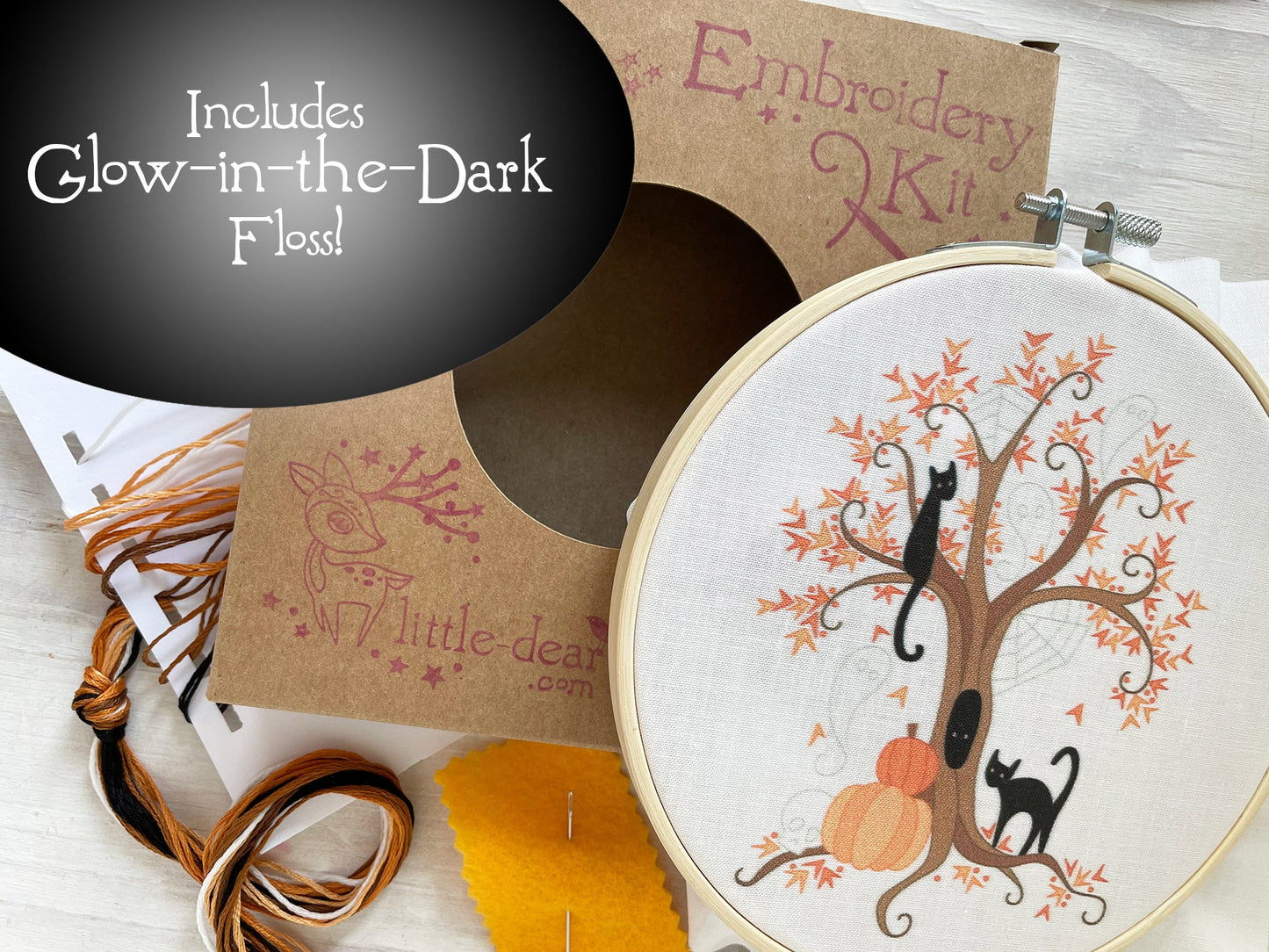 Halloween Tree Hand Embroidery Full Kit