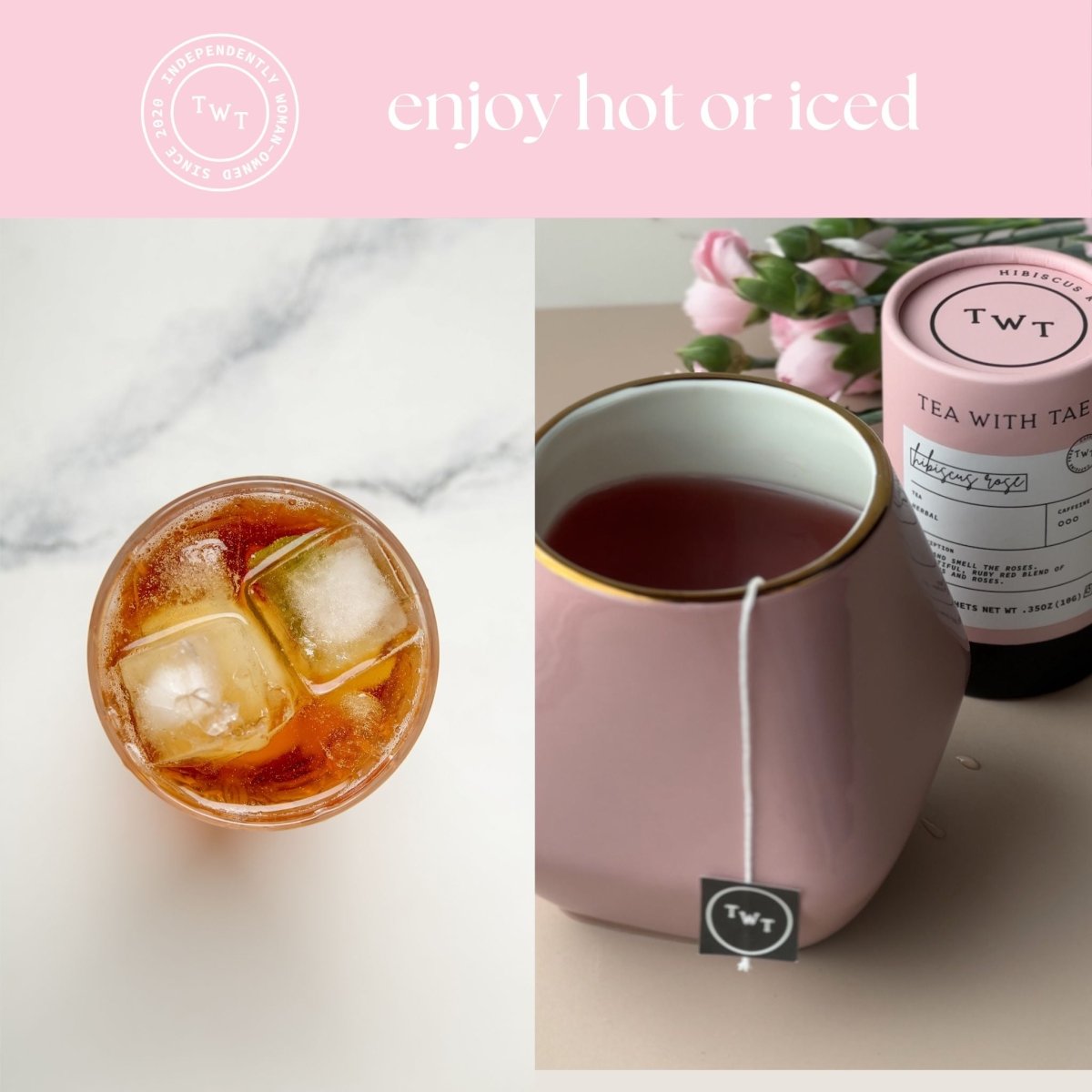 Hibiscus Rose Mini Tea Tube (5 tea bags)