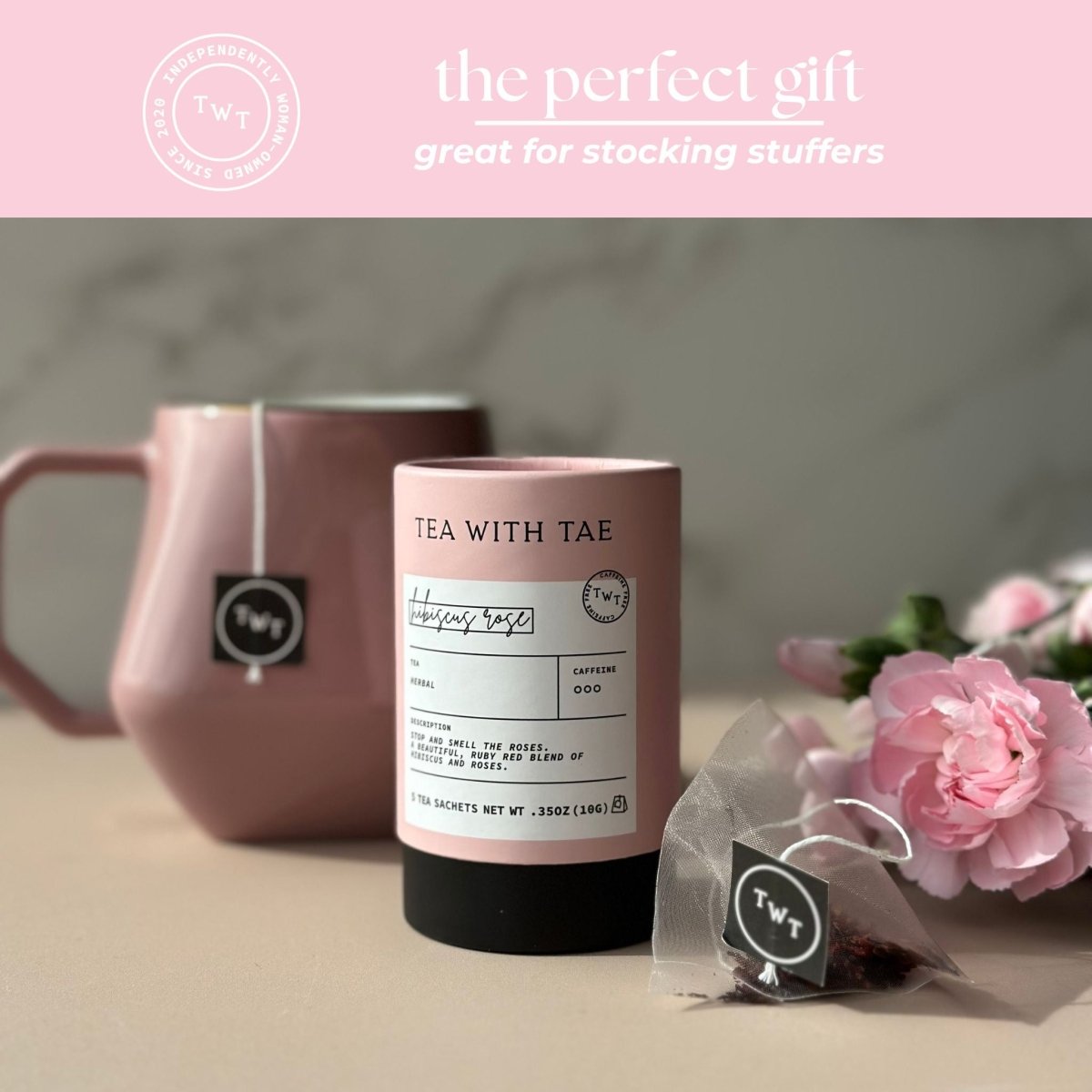 Hibiscus Rose Mini Tea Tube (5 tea bags)